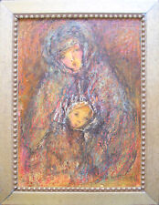 Framed Original Madonna & Child – “SWEET INNOCENCE” – Monogrammed Oil Pastel picture