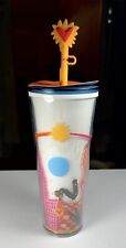 2023 Starbucks 24oz Cold Cup Tumbler Heart Straw Topper Manuela Guillen New picture