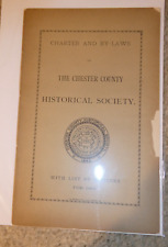 Vintage 1893 Booklet Charter By-Laws Chester County PA Historical Society #2 picture