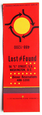Lost & Found - Washington, DC Restaurant 20 Strike Matchbook Cover Matchcover picture