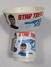 Star Trek Mug and Bowl Vintage 1975 Deka Plastic Spock Kirk Collectible picture