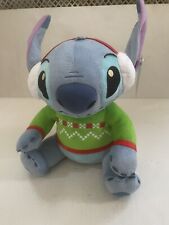 Disney Stitch 12” Christmas Holiday Festive Plush Toy 2021 NWT Stuffed Animal picture