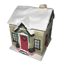 Sleigh Bell Bistro Christmas Ceramic Cookie Jar Winter Cottage 1canoe2 Holiday picture