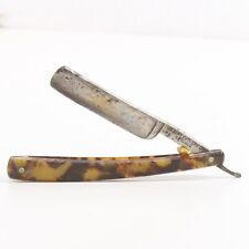 Wilbert Cutlery Co Tortoise Vintage Straight Razor Chicago Celluloid Handle picture