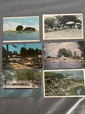 Indian Lake Ohio vintage postcards lots of 6 picture