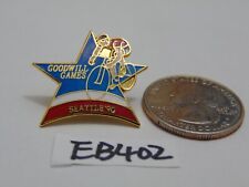 VINTAGE GOODWILL GAMES SEATTLE 1990 LAPEL PIN BADGE CYCLING BICYCLE STAR picture