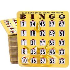 Jam-Proof Easy-Read Large Print Bingo Cards w/ Sliding Windows 10-Pack Gold Rush picture