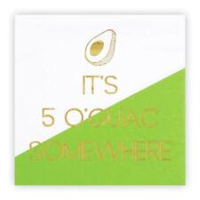 Beverage Napkins 5 O'Guac Somewhere Size 5 x 5in H, 20 count/package Pack of 12 picture