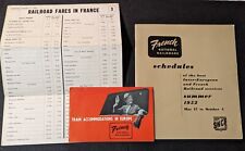 **1950's FRENCH NATIONAL RAILROADS SCHEDULES, FARES & ADVERTISING BROCHURE LOT** picture