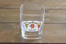 Vintage Jim Beam Bourbon Whiskey Glass Poker picture