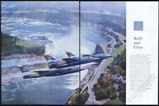 1959 US Navy Blue Angels photo over Niagara Falls vintage print article picture