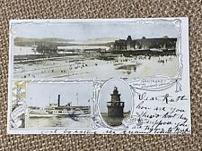 Steamer Mayflower Deer Island Lighthouse Nantasket MA 1906 Postcard UNDIVIDED picture