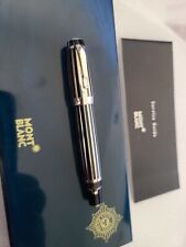 Montblanc Meisterstück French Crystal Pen Pinstripe Pattern Fountain Pen  picture