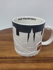 LARGE 2012 STARBUCKS SAN FRANCISCO COFFEE CUP MUG STREETCAR SKYLINE CABLE CAR picture