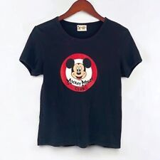 Vintage Disney Mickey Mouse Club Shirt Womens Medium Black 90s RARE Short Sleeve picture