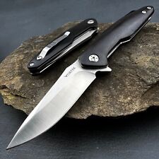 VORTEK GROVE Dark Wood D2 Blade Ball Bearing Flipper EDC Folding Pocket Knife picture