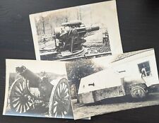 RPPC WWI Russian Armored Car & Naval Gun German Cannon Three Military Postcards picture
