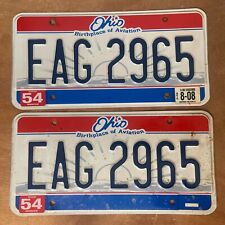 2008 Ohio License Plate Pair # EAG 2965 Mercer County picture