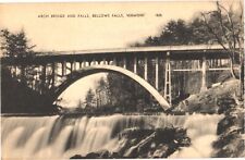 Picturesque View of Arch Bridge and Falls, Bellows Falls, Vermont Postcard picture
