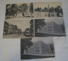 5 1907-50’s MILFORD MA PHOTO POSTCARDS  “MAIN ST.” (PERIOD AUTOS, WOMEN CROSSI picture