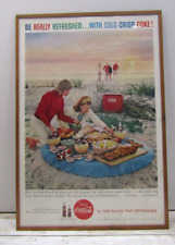 Vintage Coca Cola Poster THE PAUSE THAT REFRESHES Original picture