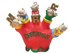 Enesco Countin On A Merry Christmas Mouse Christmas Ornament Vintage picture