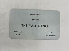 Original 1957 Harvard Adams House Invitation The Yale Dance Party Vintage Ticket picture
