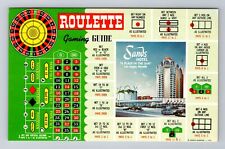 Las Vegas NV-Nevada, Sands Hotel, Roulette Gaming Guide Antique Vintage Postcard picture