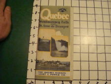 Vint Orig1930s brochure QUEBEC gray line Montmorency Falls 95pgs rusty staples picture