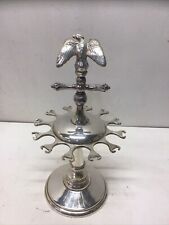 Vtg Simpson Hall Miller and Co. Silverplate Spoon Holder / Spooner w/ Bird Dec. picture
