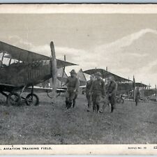 c1910s WWI US Aviation Training Field Early Biplane Airplane Air Force PC A178 picture