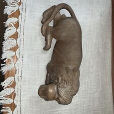 Africa  Heavy Wood Carved Lion Statue picture