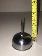 Vintage 2.5” Small Sewing Machine Type Thumb Pump Oiler Oil Can Chrome Plated picture