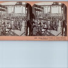1902 Philadelphia Prince Henry Prussia Cramps Shipyard Real Photo Stereoview V40 picture