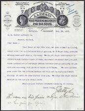 CINCINNATI, OH ~ J. A FAY & Co., WOOD WORKING MACHINERY ~ ILLUS. LETTERHEAD 1892 picture