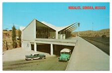 Nogales Sonora Mexico Vintage Postcard Railroad Station Chrome Unused picture
