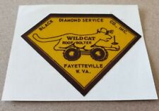 Black Diamond Service Wildcat Bolter Mid-80's Hard Hat Coal Sticker picture