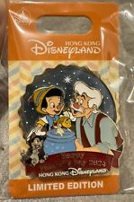 Preorder Disney pin HKDL Hong Kong Father’s Day 2024 Pinocchio Figaro Cleo LE600 picture
