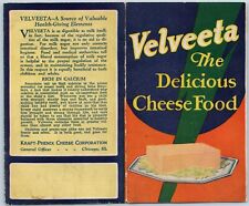 c1920s Kraft-Phenix Velveeta Cheese Advertising Brochure Recipe Health Dairy C54 picture