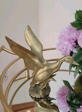 Vintage Solid Brass Duck Sculpture & Figurine, Home Decorative Collectible picture