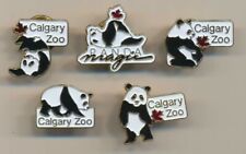 1987-1988 Calgary Zoo ~ Panda Pins ~ Set of 5 Pins ~ Reverse Marked Calgary Zoo picture