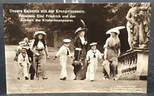 c1910 RPPC Duchess Sophia Charlotte of Oldenburg w/ Children Real Photo Postcard picture