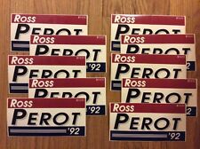 Ten (10) Official 1992 Ross Perot For President Bumper Stickers New Dealer Lot picture