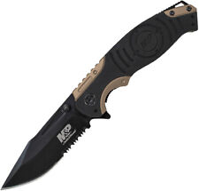 Smith & Wesson M&P Folding Knife Linerlock Tan Aluminum/Black Serrated picture