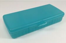 Tupperware Lunch n Things Container Sandwich Keeper Aqua Blue Divided #4195 picture