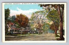 Glens Falls NY-New York Glen Street Residential On Road To Lake Vintage Postcard picture