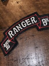 WWII Korean War US Army 10th Ranger Battalion Scroll Theater Made Patch L@@K picture