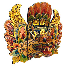 Balinese Mask Barong Singa Lion Topeng Hand carved wood Bali wall art sculpture picture