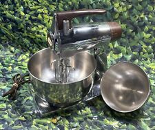 SUNBEAM Vintage DELUXE MIXMASTER MIXER 1080 Chrome Brown  (No Bowl Base) picture