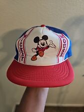 Vintage Disney Hat Cap Snap Back Mickey Mouse California Headwear 80’s Rope Brim picture
